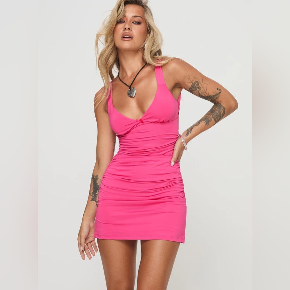 NWOT PETROS MINI DRESS HOT PINK
